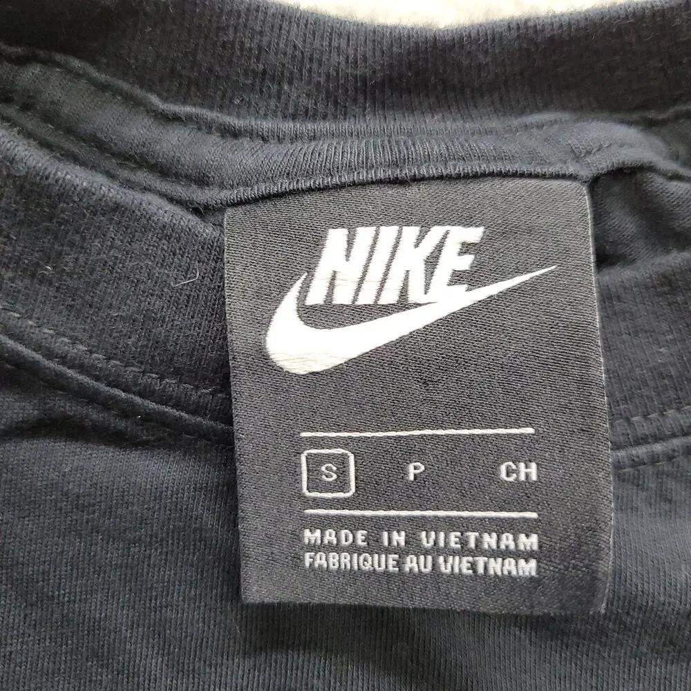 Nike Womens S Black Swoosh T Shirt Dress Cinch Waist Short Sleeve Athletic
